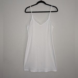 Victoria's Secret White Lace Coquette Soft Girl Babydoll Eyelet Chemise L